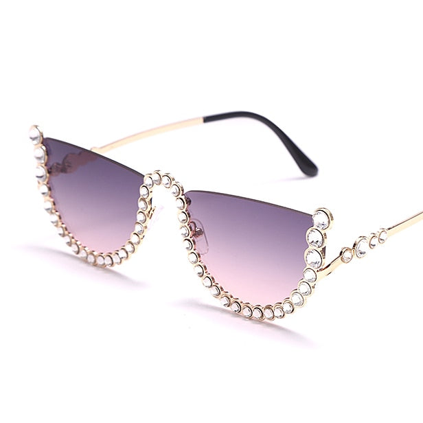 Diamond Cat Eye Sunglasses