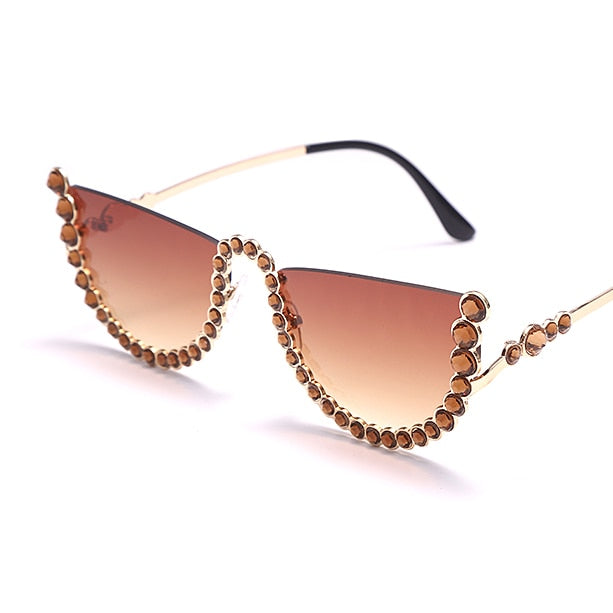 Diamond Cat Eye Sunglasses