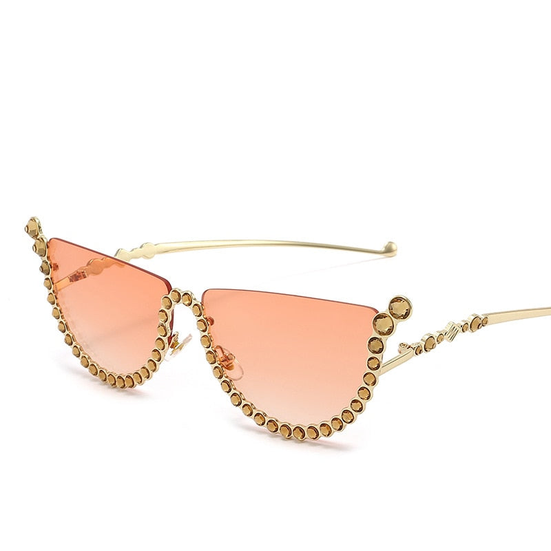 Diamond Cat Eye Sunglasses