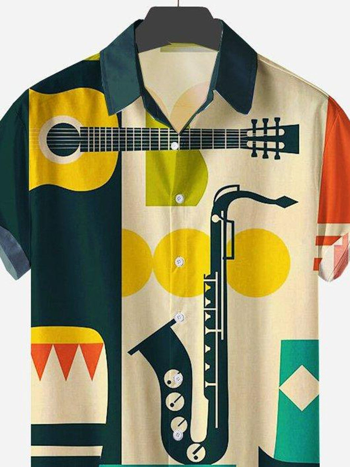 Musical Instruments Printed Short-sleeve Shirt