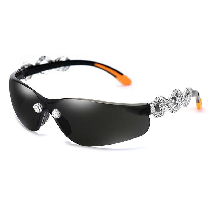 Diamond Rimless Rhinestone Sunglasses