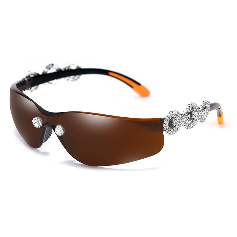 Diamond Rimless Rhinestone Sunglasses