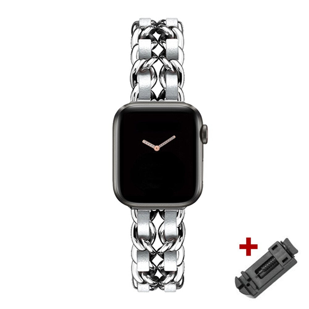 Women Gold Wristband for Apple Watch