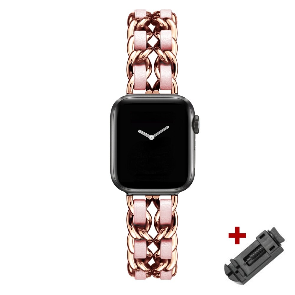 Women Gold Wristband for Apple Watch