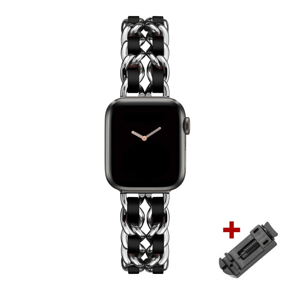 Women Gold Wristband for Apple Watch