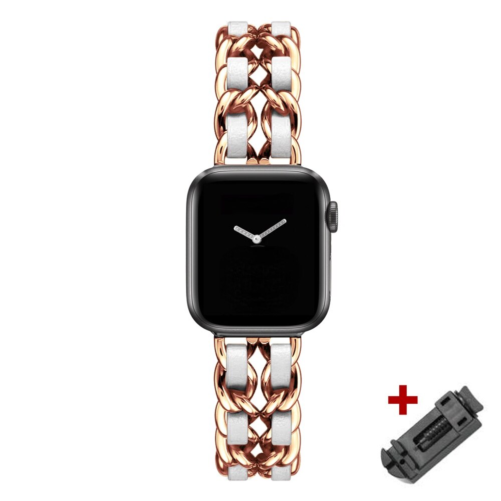 Women Gold Wristband for Apple Watch